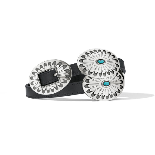 Brighton® Women's Black Blackbird Concho & Leather Belt