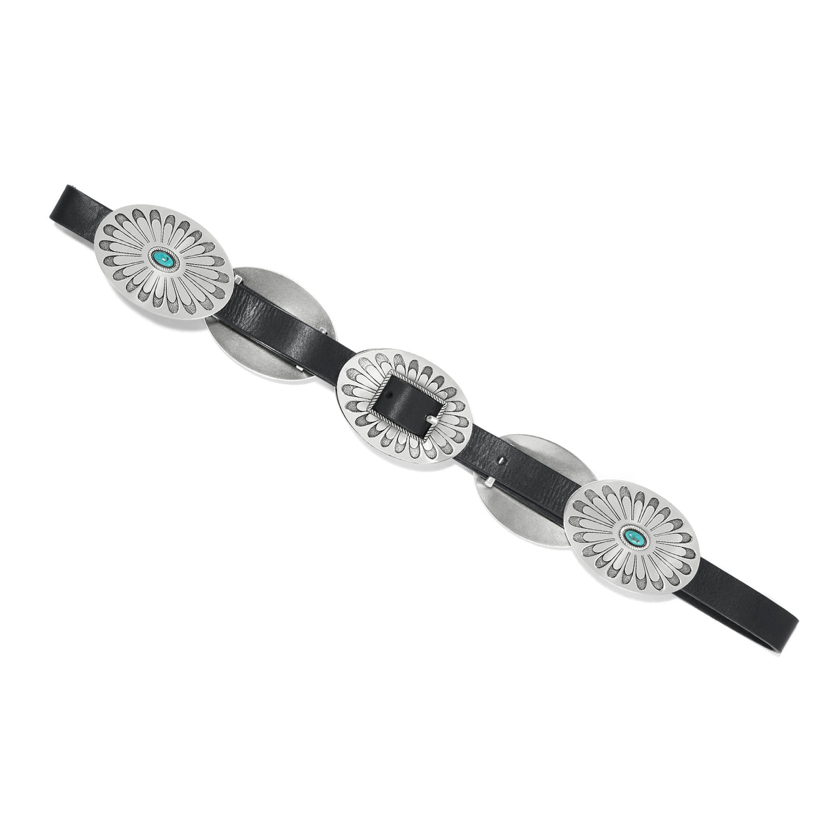 Brighton® Women's Black Blackbird Concho & Leather Belt