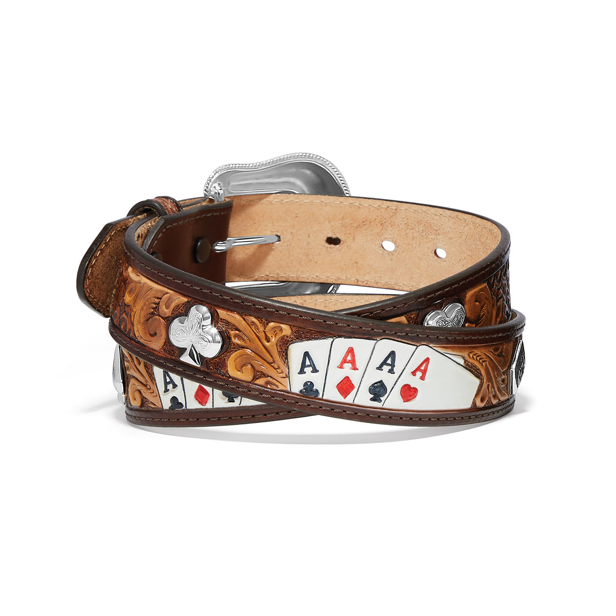Tony Lama® High Roller Embossed Leather Belt