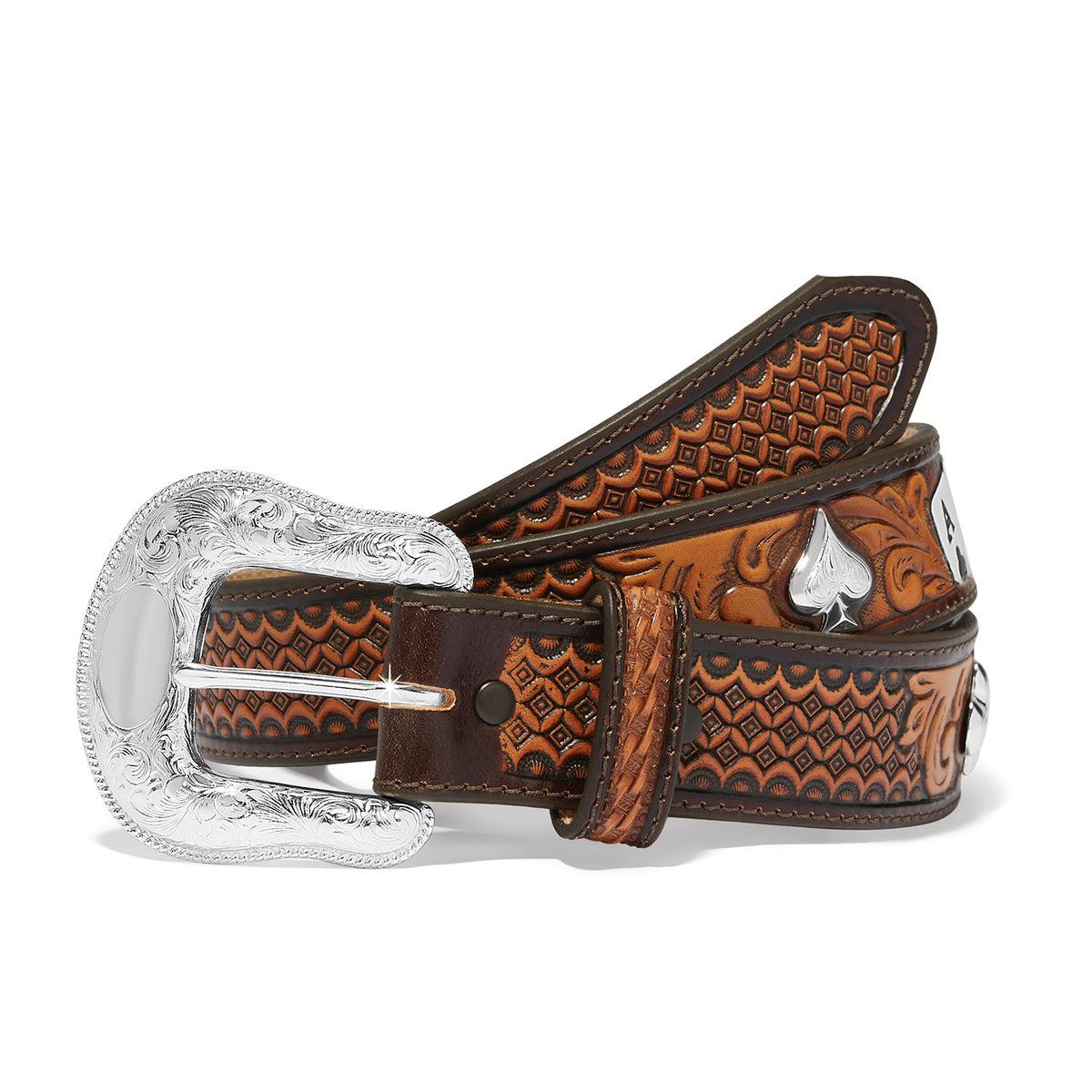 Tony Lama® High Roller Embossed Leather Belt