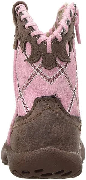 Roper® Toddler Girls Brown & Pink Cowbabies Boots