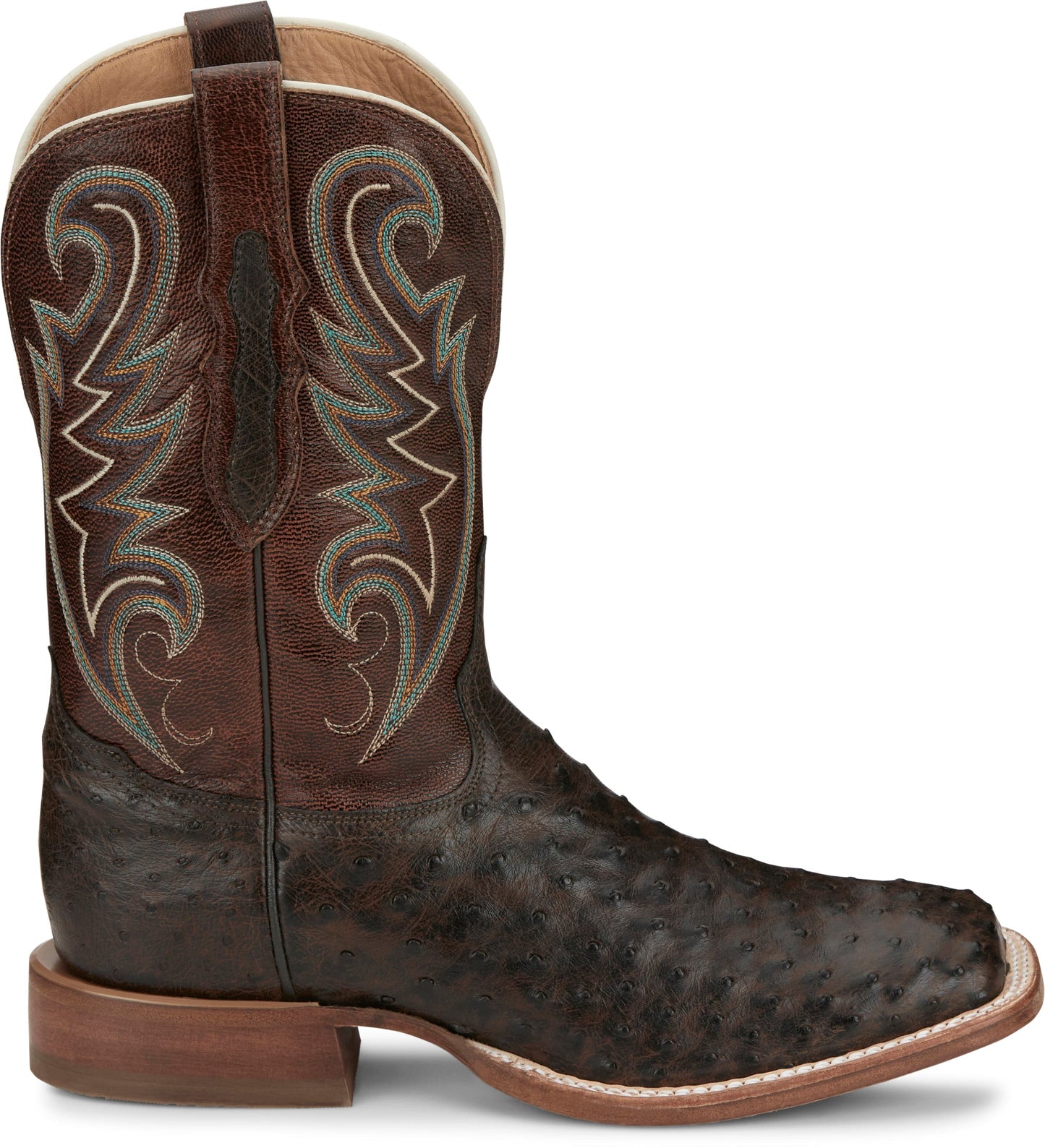 Tony Lama® Men's Dark Brown Full Quill Ostrich Exotic Cowboy Boots