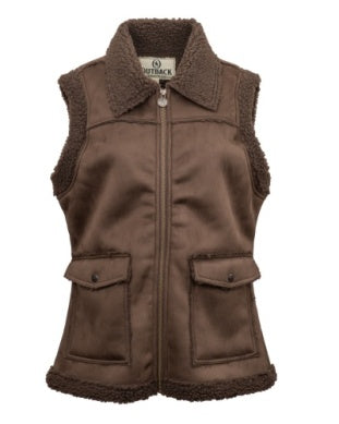 Outback® Women's Kimberly Black Berber Lined Zip Front Vest