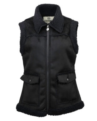 Outback® Women's Kimberly Black Berber Lined Zip Front Vest