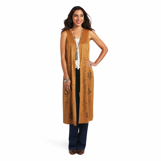 Ariat® Women's Magdalena Faux Suede Nubuck Long Western Vest