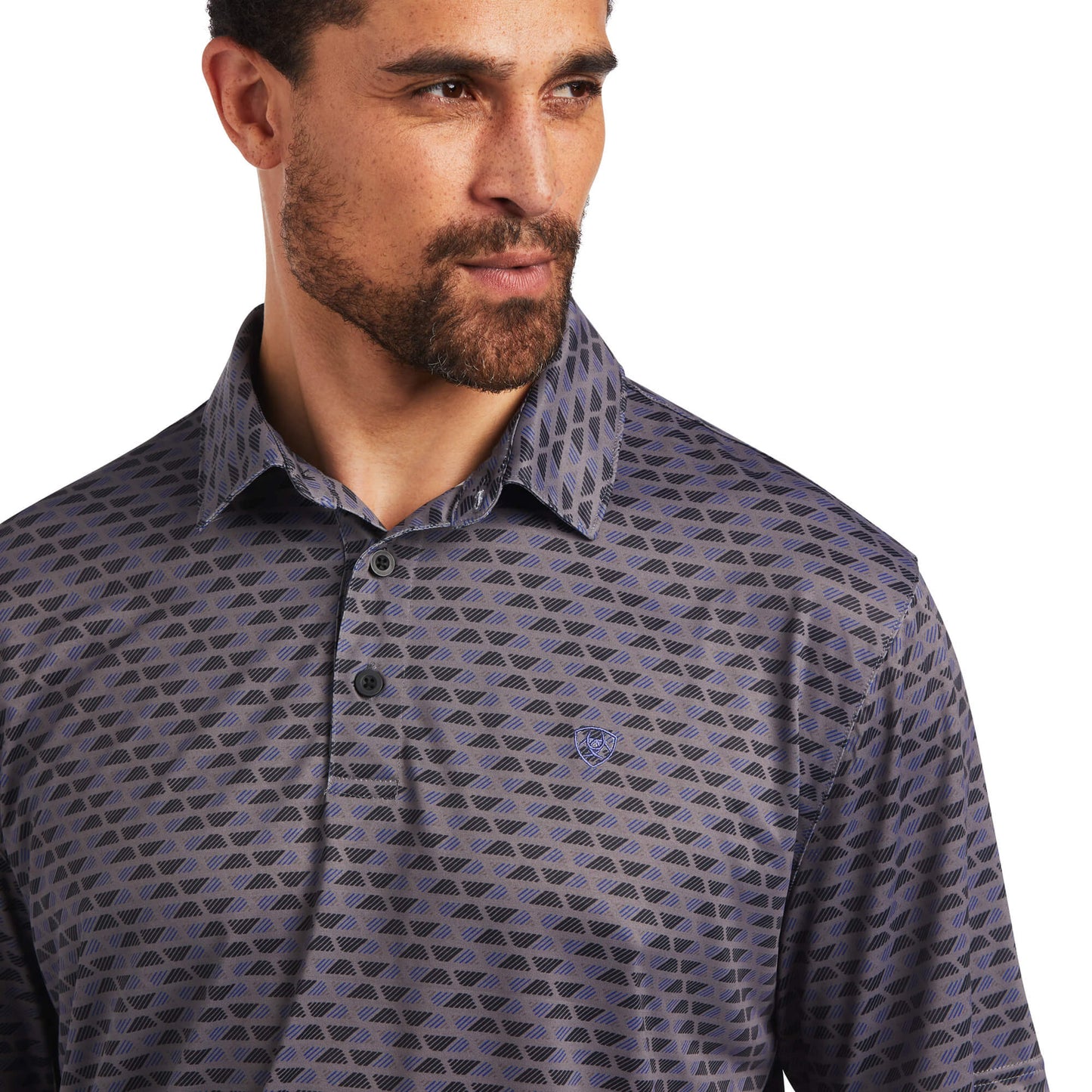 Ariat® Men's ClimateTEK® Performance All Over Print Short Sleeve Polo Shirt