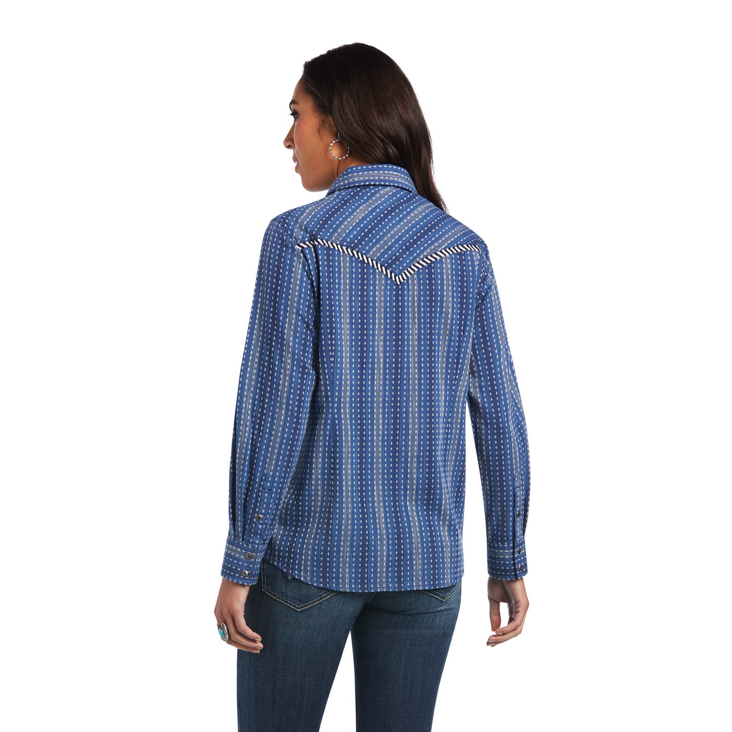 Ariat® Women's REAL Dobby Chambray Long Sleeve Snap Front Western Shirt