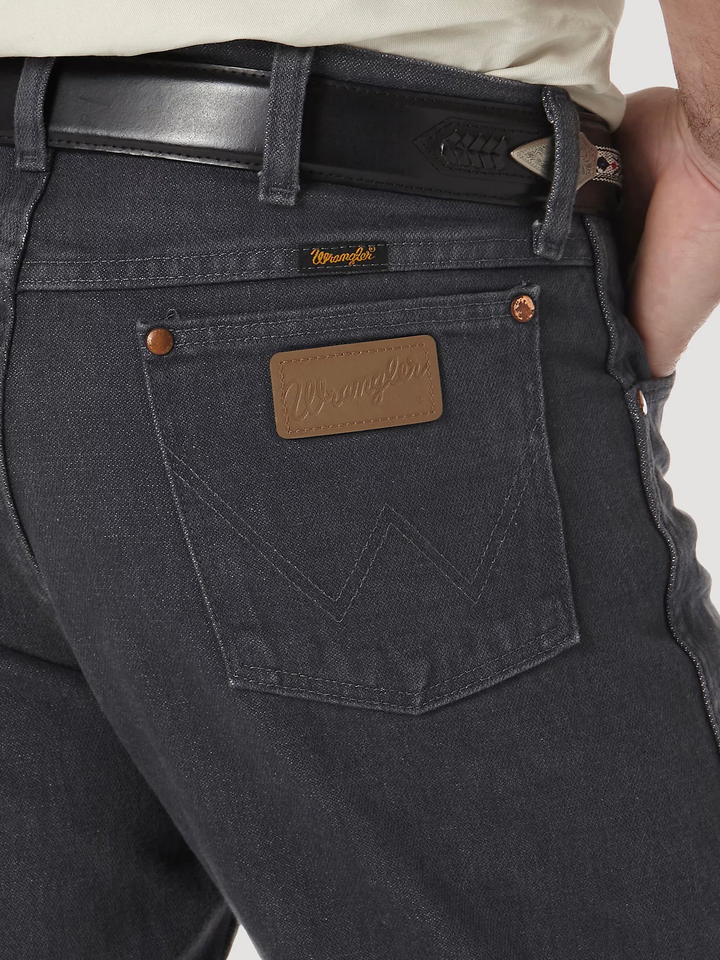 Wrangler® Men's Cowboy Cut 13MWZ Pre-Washed Denim Jeans - Black / Grey