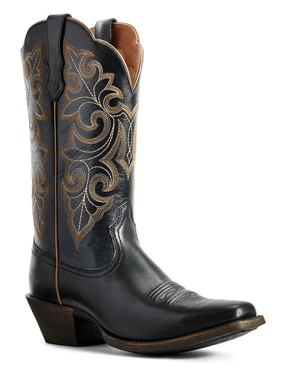 Ariat® Women's Black Round Up Western Square Toe Cowboy Boots