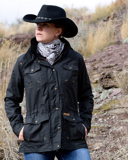 Outback Trading® Women's Jill-A-Roo Black Oilskin Western Jacket