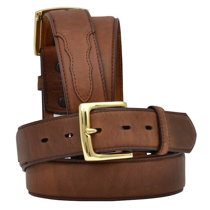 3-D® Men's Waxy Overlay Leather Western Belt