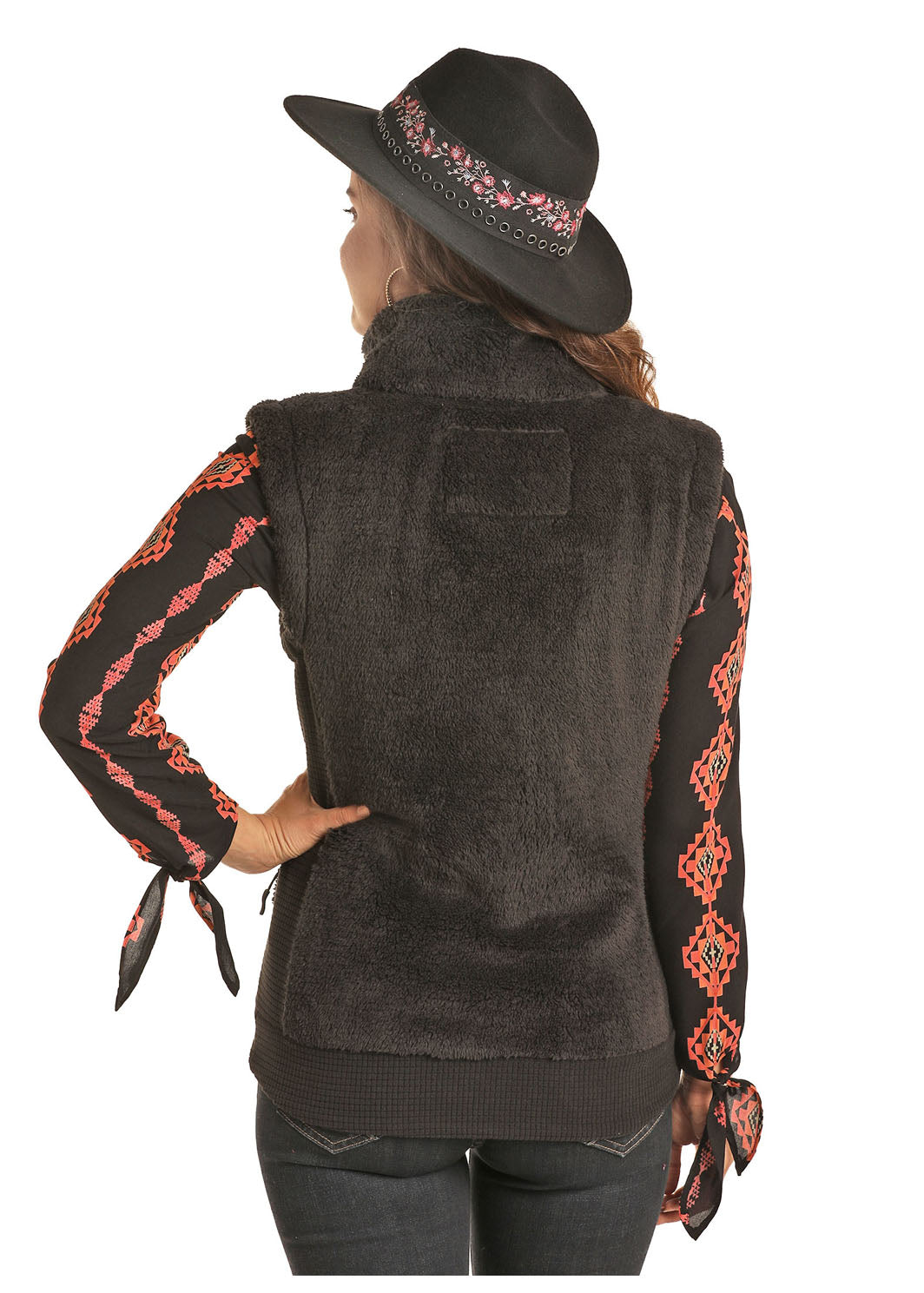 Powder River® Women's Micro Berber Zip Front Western Vest