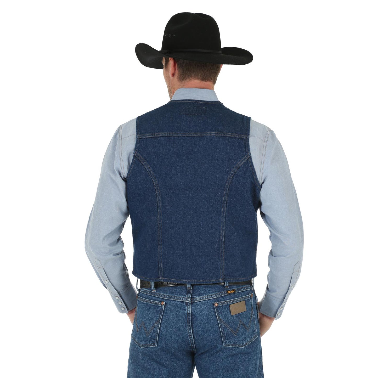 Wrangler® Men's Traditional Unlined Button Front Western Denim Vest