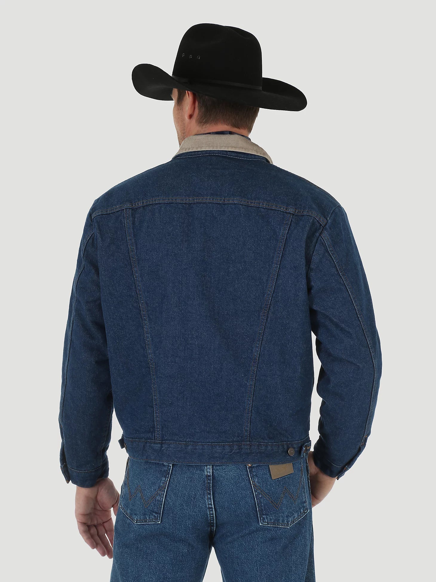 Mens denim jacket with 2025 corduroy collar