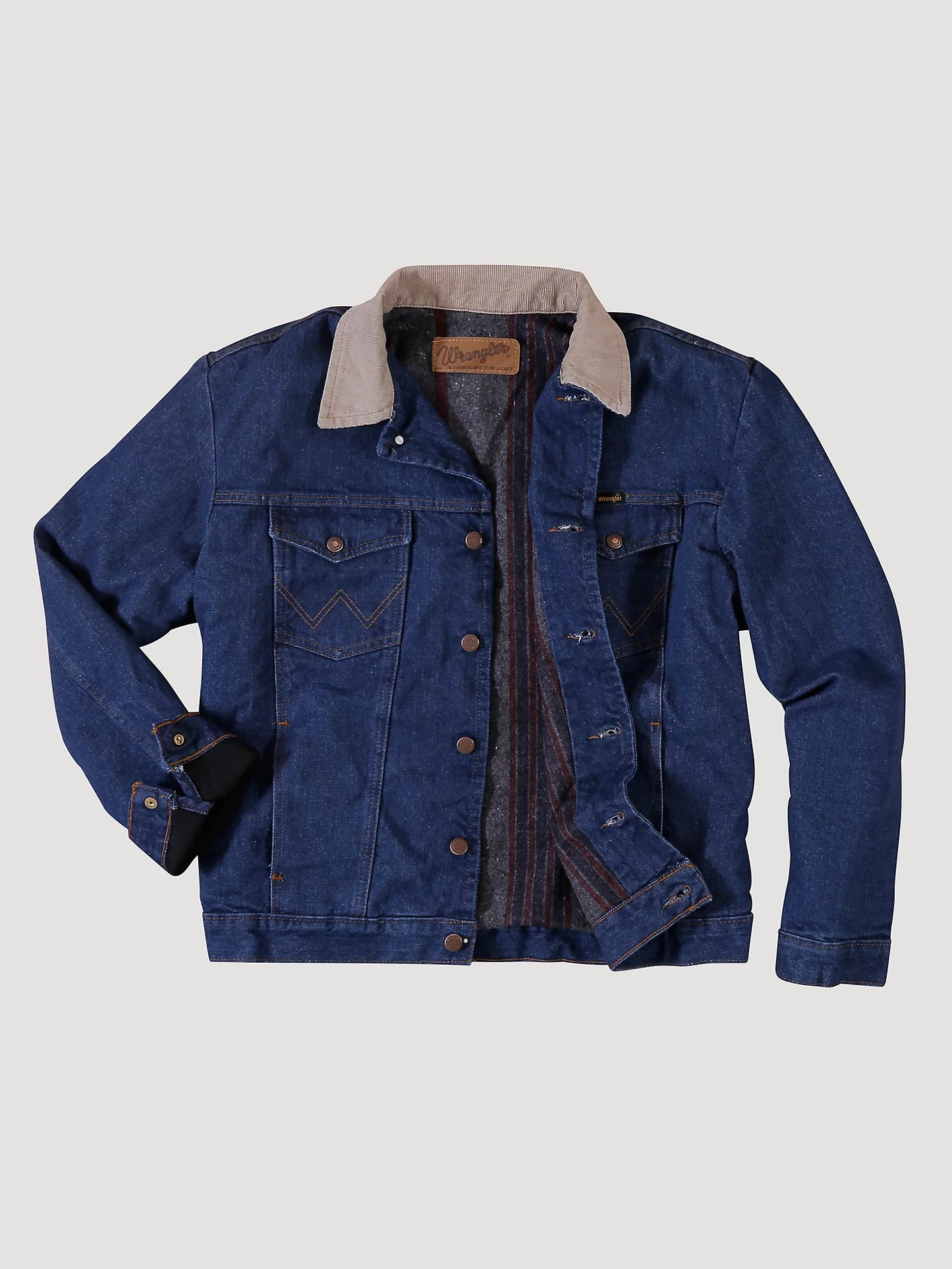 Wrangler® Men's Blanket Lined Corduroy Collar Western Denim Jacket