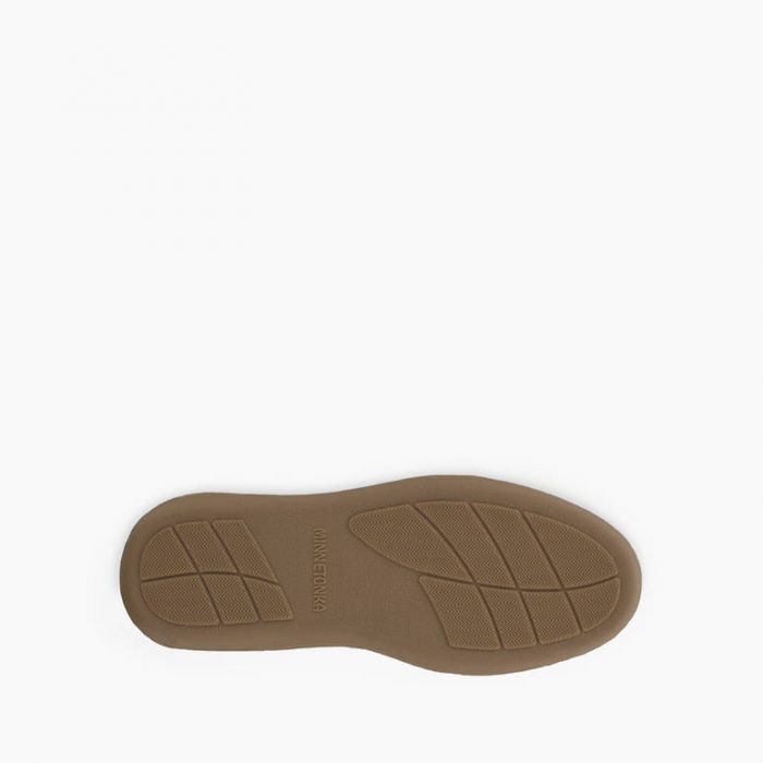 Minnetonka® Women's Genuine Sheepskin Hard Sole Suede Leather Ankle Slippers