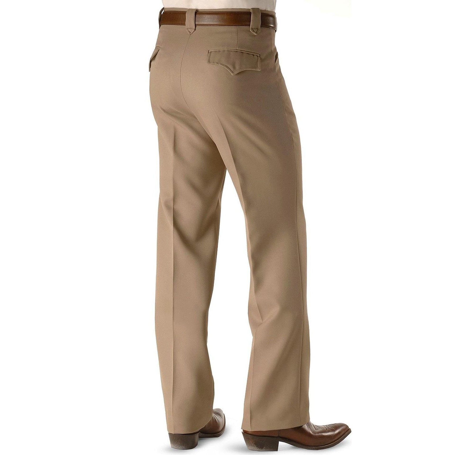 Circle S Western Pants Mens Snap Expandable Scalloped CP5705 Khaki