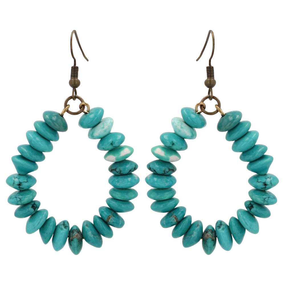 Montana Silversmiths® Women's Scalloped Shades of Blue Attitude Earrings