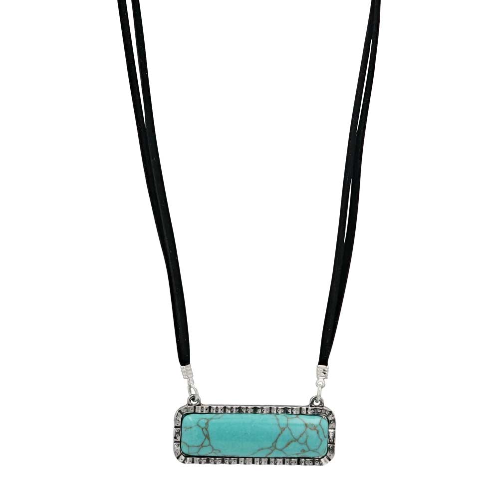 Montana Silversmiths® Women's Turquoise Tablet Western Attitude Necklace