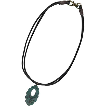 Montana Silversmiths® Women's Scalloped Window Bronze Attitude Necklace