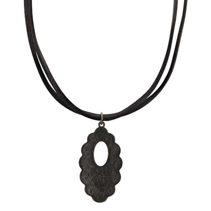 Montana Silversmiths® Women's Scalloped Window Bronze Attitude Necklace