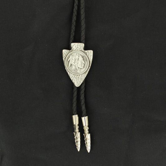 Double S® Arrowhead Concho Buffalo Nickel Western Bolo Tie