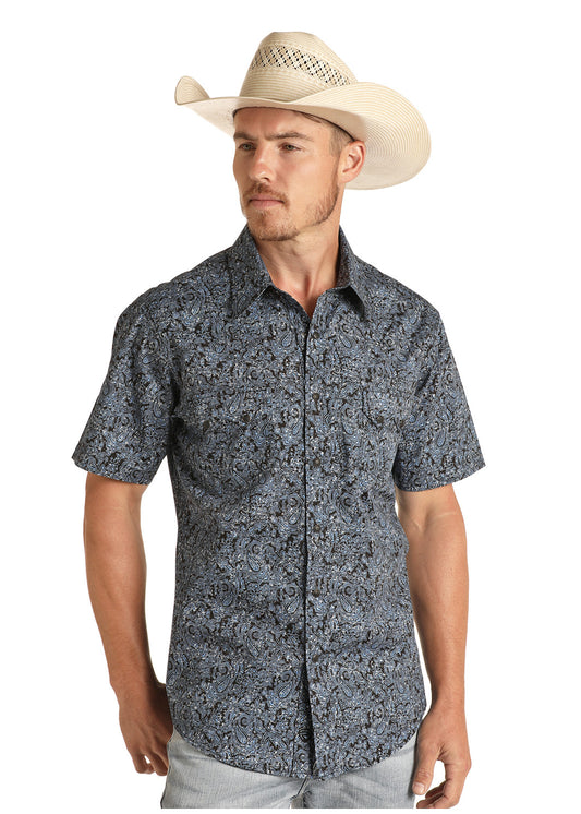 Panhandle Slim® Men's Paisley Galore Short Sleeve Snap Front Shirt