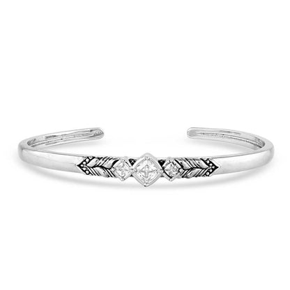 Montana Silversmiths® Women's Sparkling Wheat Crystal Cuff Bracelet