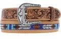 Tony Lama Men's Tan Beaded Comanchero Leather Belt