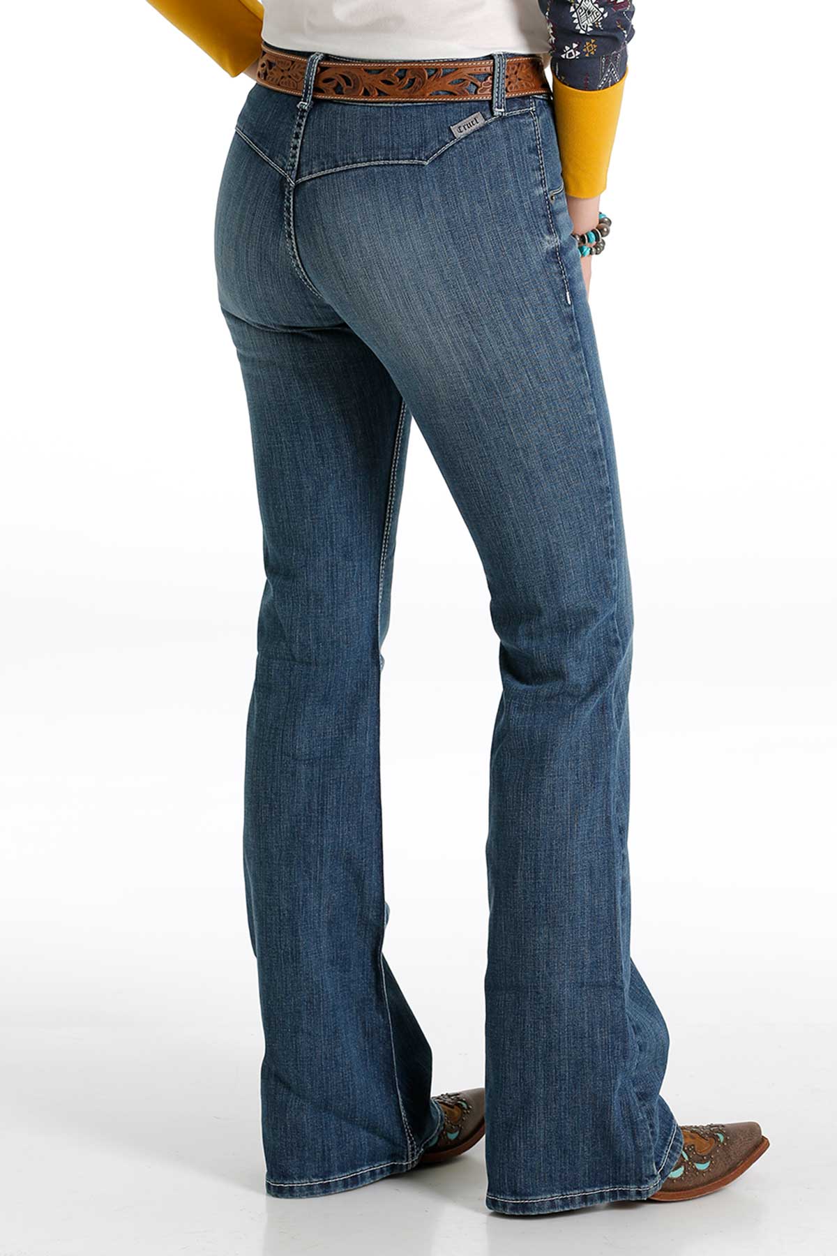 Cruel Girl® Women's Slim Fit Hannah Flare Medium Stone Denim Jeans