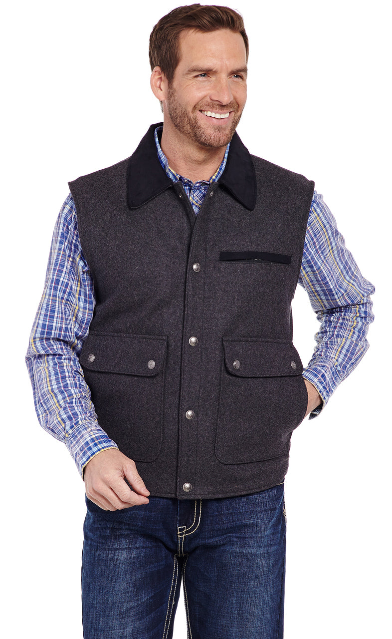 Cripple Creek® Men's Ranger Micro Wool Western Vest