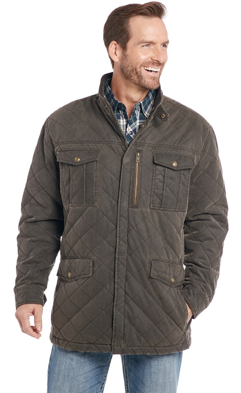 Cripple Creek® Men's Quilted Snap Front Western Jacket