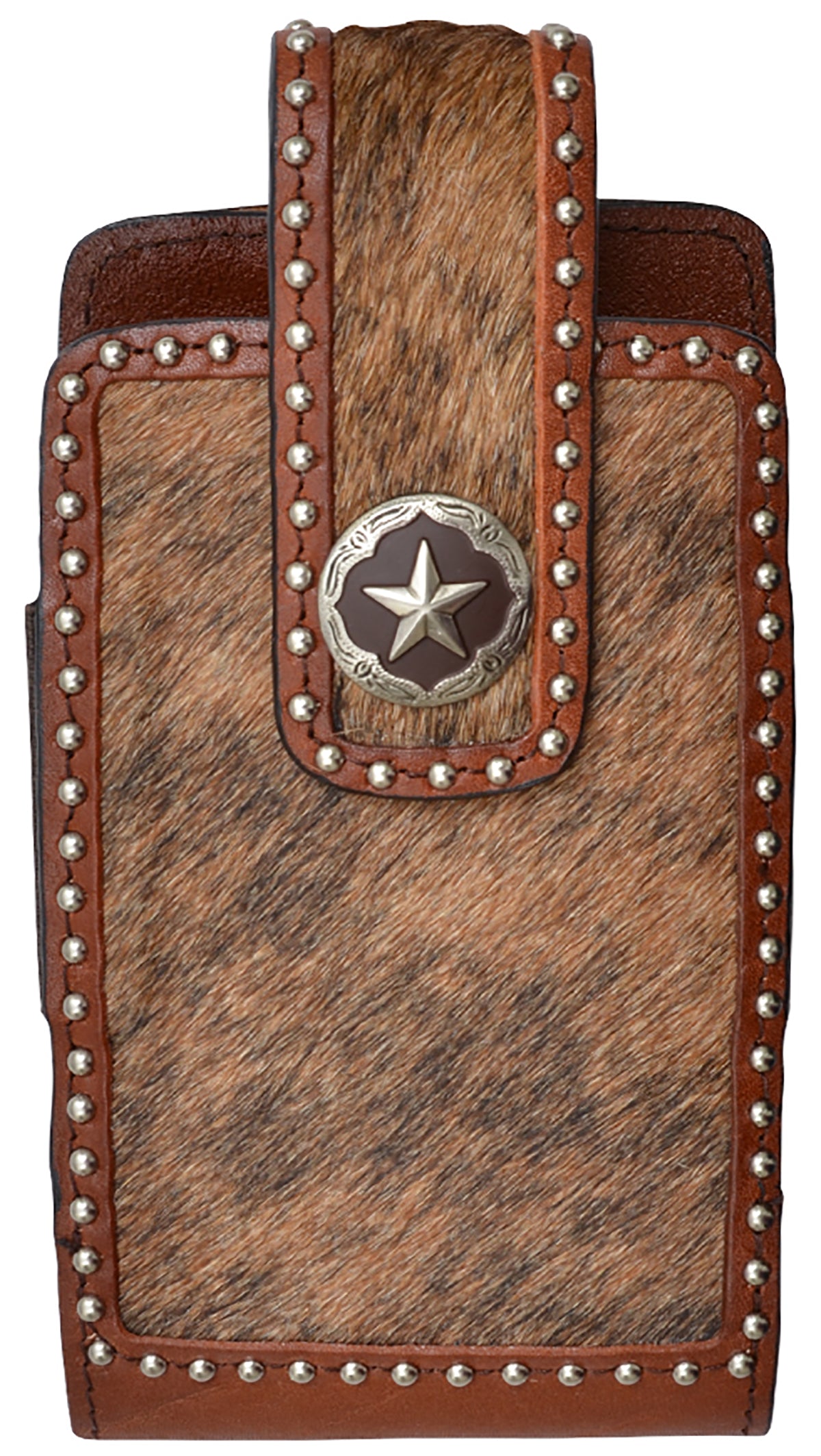 3-D® XXL Brown Hair-On Leather Cell Phone Case