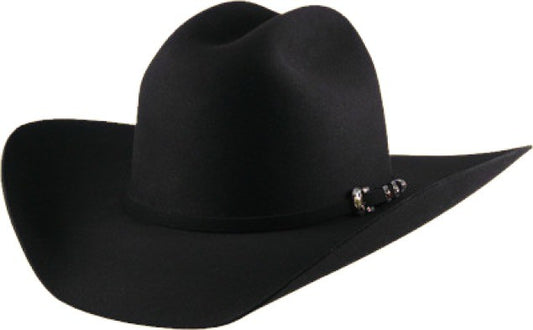 Serratelli® 100X Entre III Felt Cowboy Hat - Black / White / Mist Grey