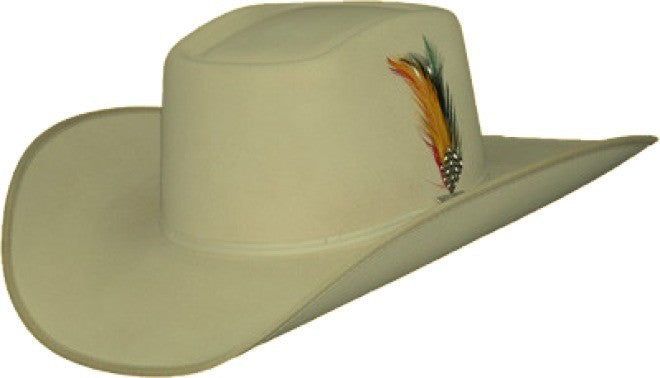 Serratelli® 6X Twister Bound Edge Felt Cowboy Hat - Black / Silver Belly