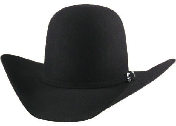 Serratelli® 6X Open Norteño Felt Cowboy Hat - Black / Platinum / Pecan