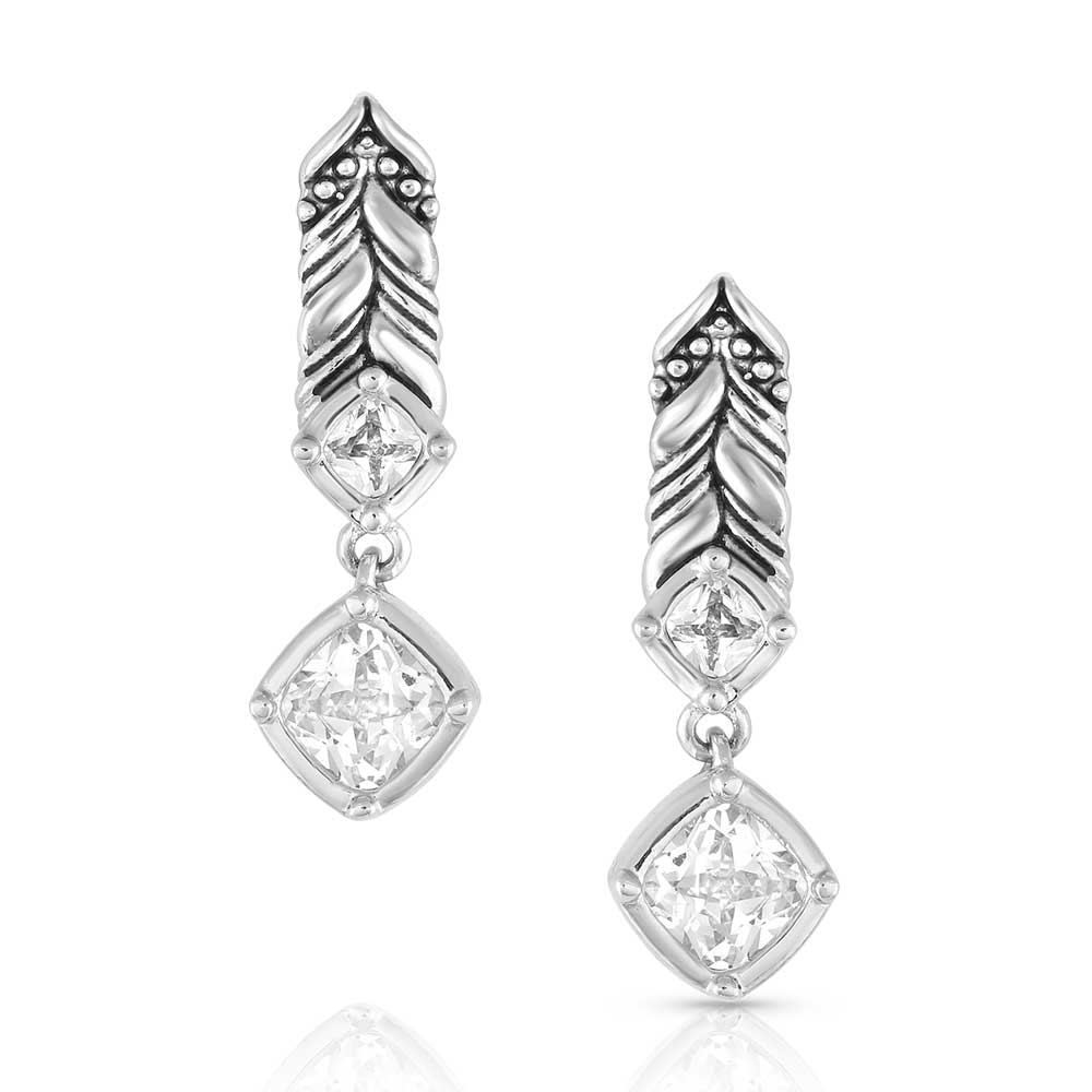 Montana Silversmiths® Women's Sparkling Wheat Crystal Earrings