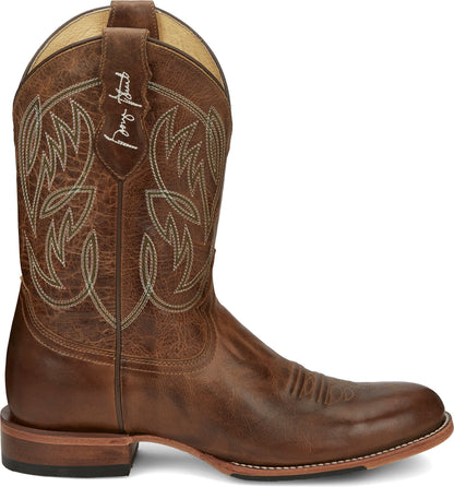 Justin® Men's Pearsall Round Toe Roper Cowboy Boots