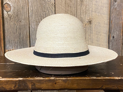 SunBody® Open Crown 3 1/2" Brim Natural Palm Leaf Straw Cowboy Hat