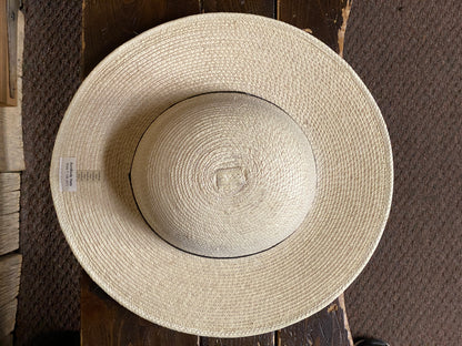 SunBody® Open Crown 3 1/2" Brim Natural Palm Leaf Straw Cowboy Hat