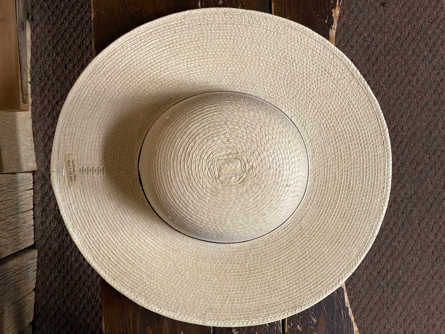 SunBody® Open Crown 4" Brim Natural Palm Leaf Straw Cowboy Hat