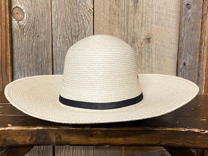 SunBody® Open Crown 4 1/2" Brim Natural Palm Leaf Straw Cowboy Hat