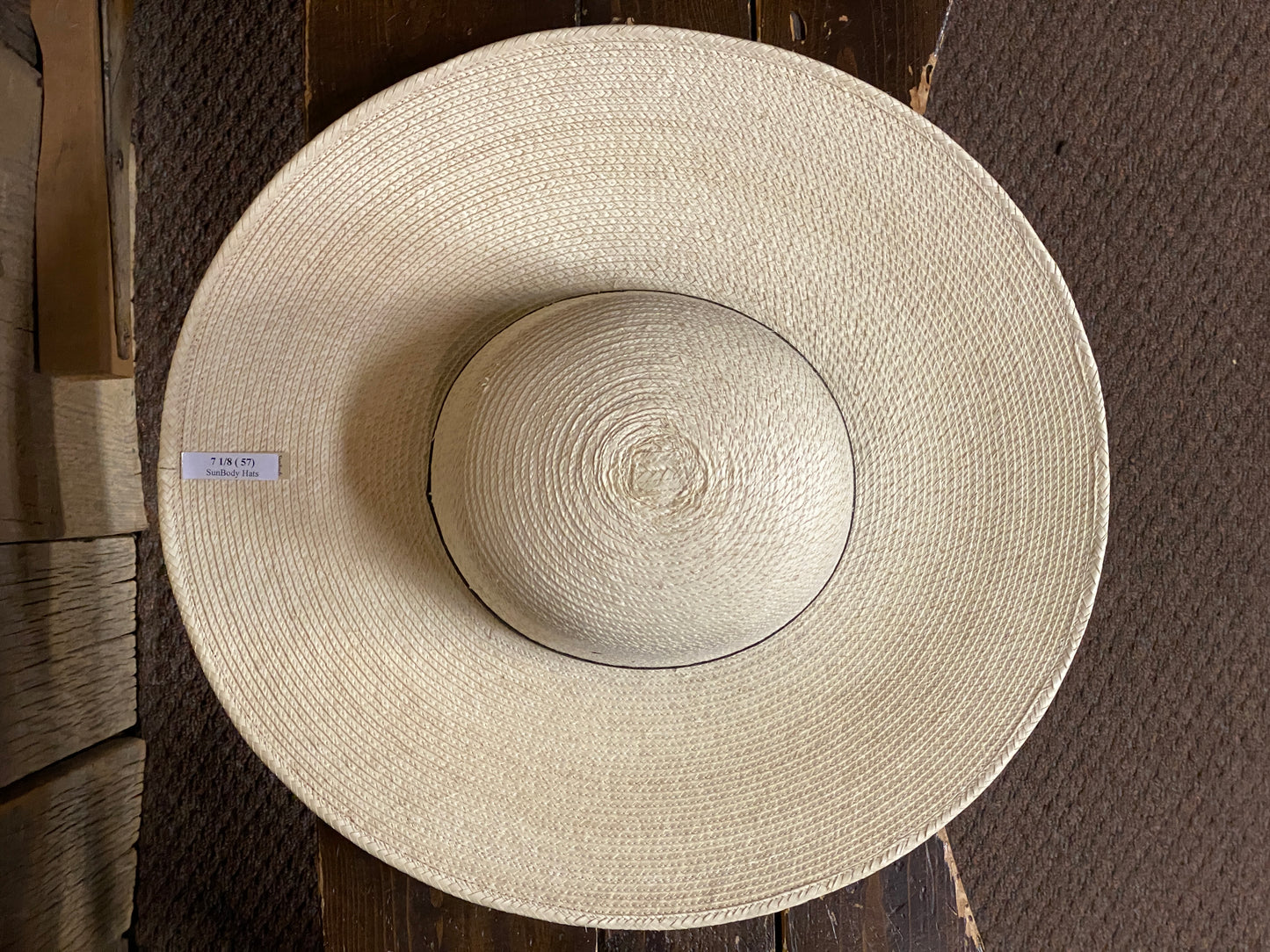 SunBody® Open Crown 5" Brim Natural Palm Leaf Straw Cowboy Hat