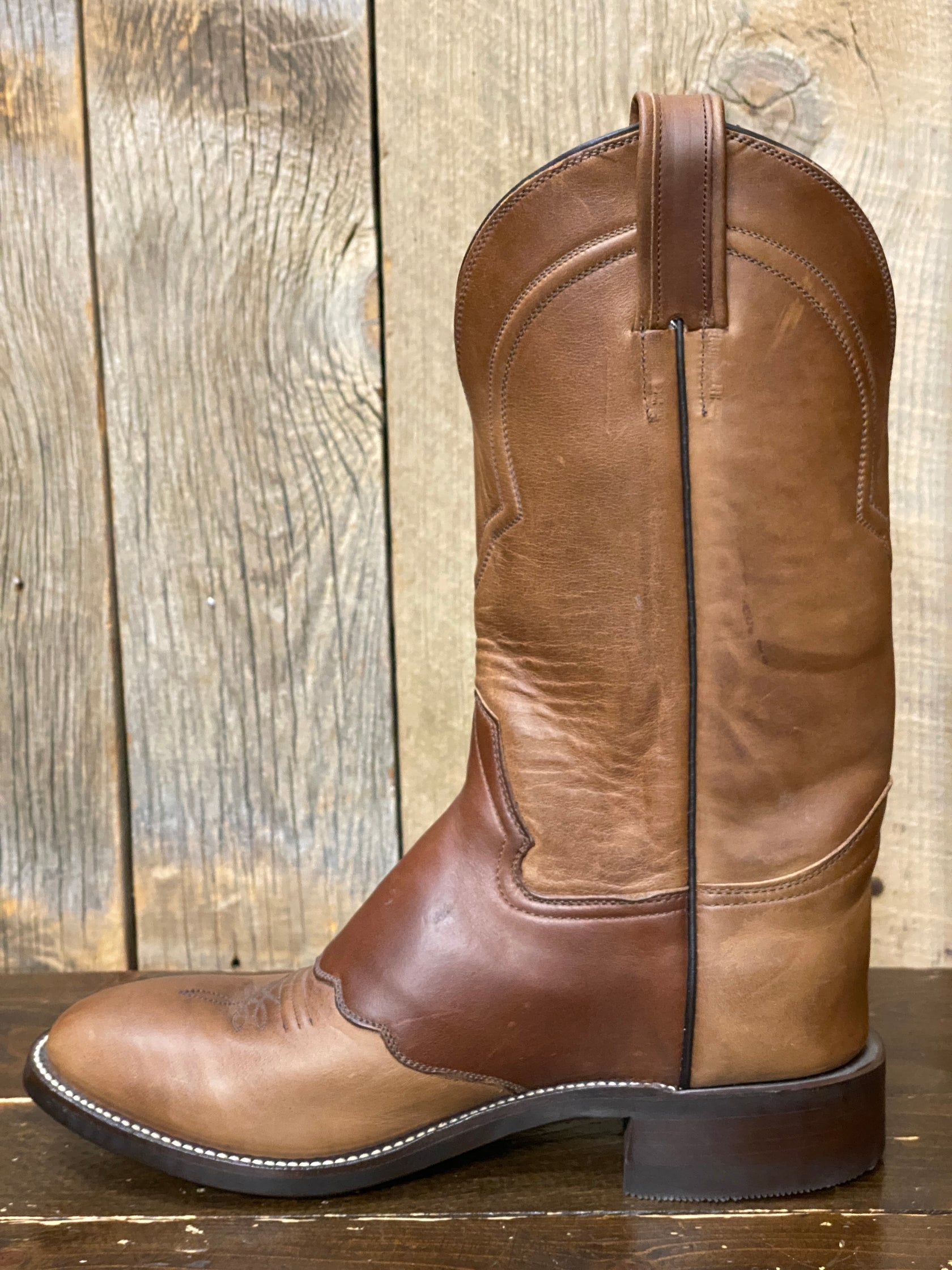 Honcho Solano® Tobacco Roper Full Grain Leather Cowboy Boots Solano's