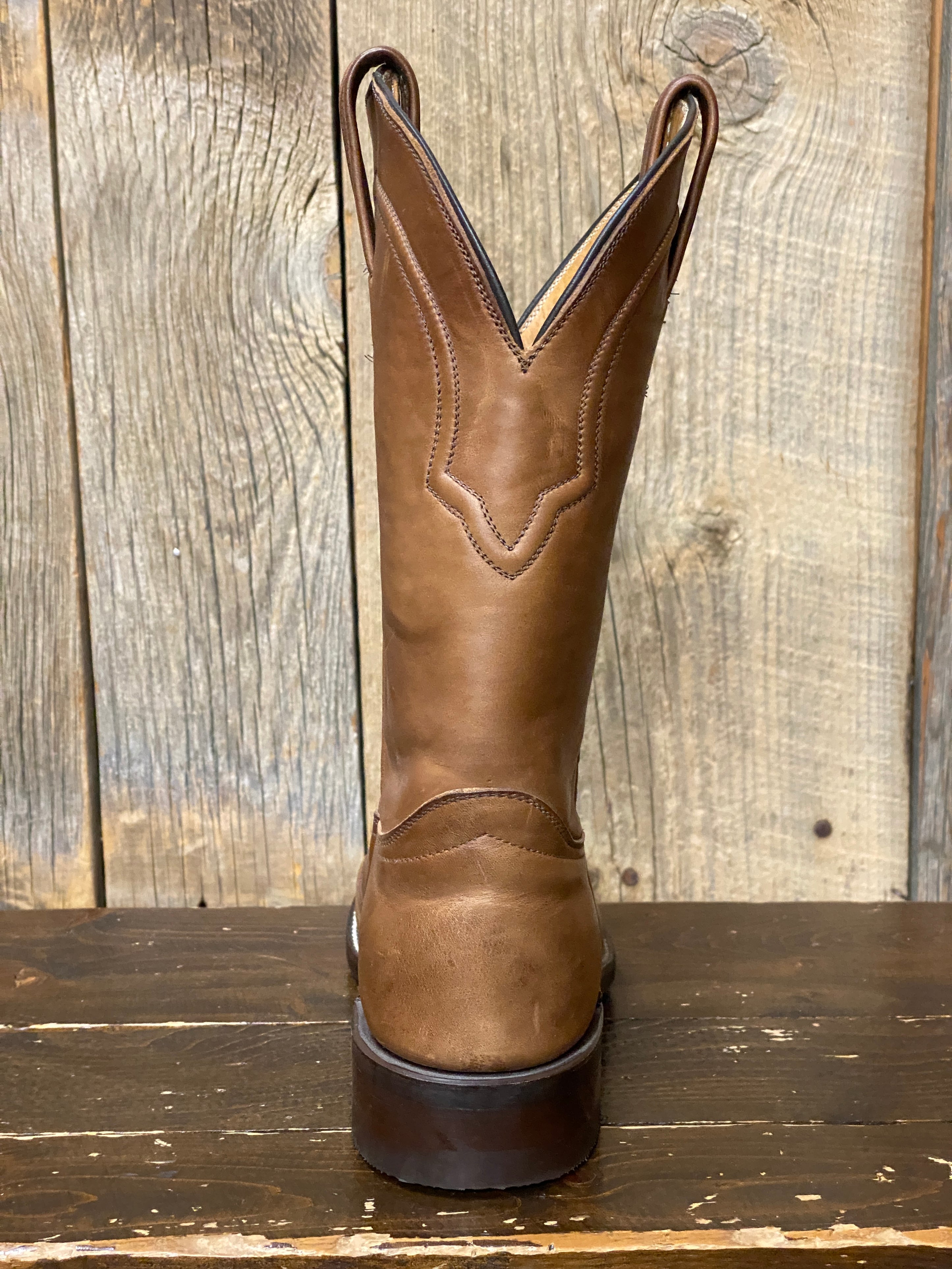 Honcho Solano® Tobacco Roper Full Grain Leather Cowboy Boots Solano's