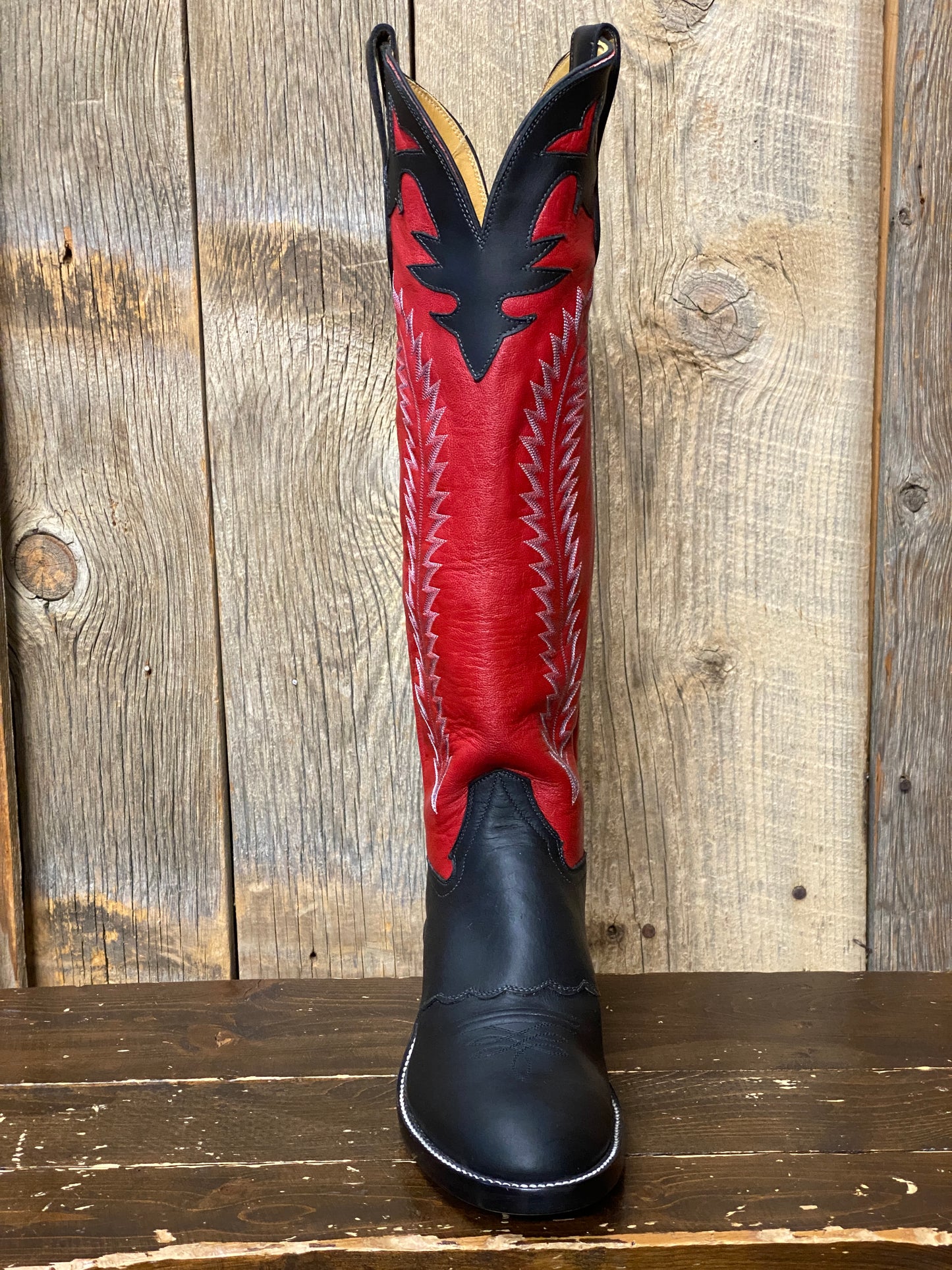 Honcho Solano® Buckaroo Red Glazed Full Grain Leather Tall Top Cowboy Boots