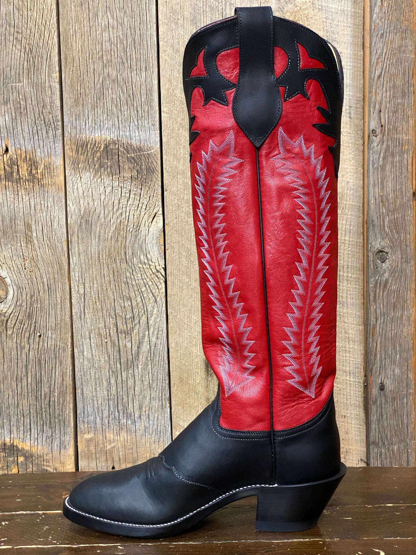 Honcho Solano® Buckaroo Red Glazed Full Grain Leather Tall Top Cowboy Boots