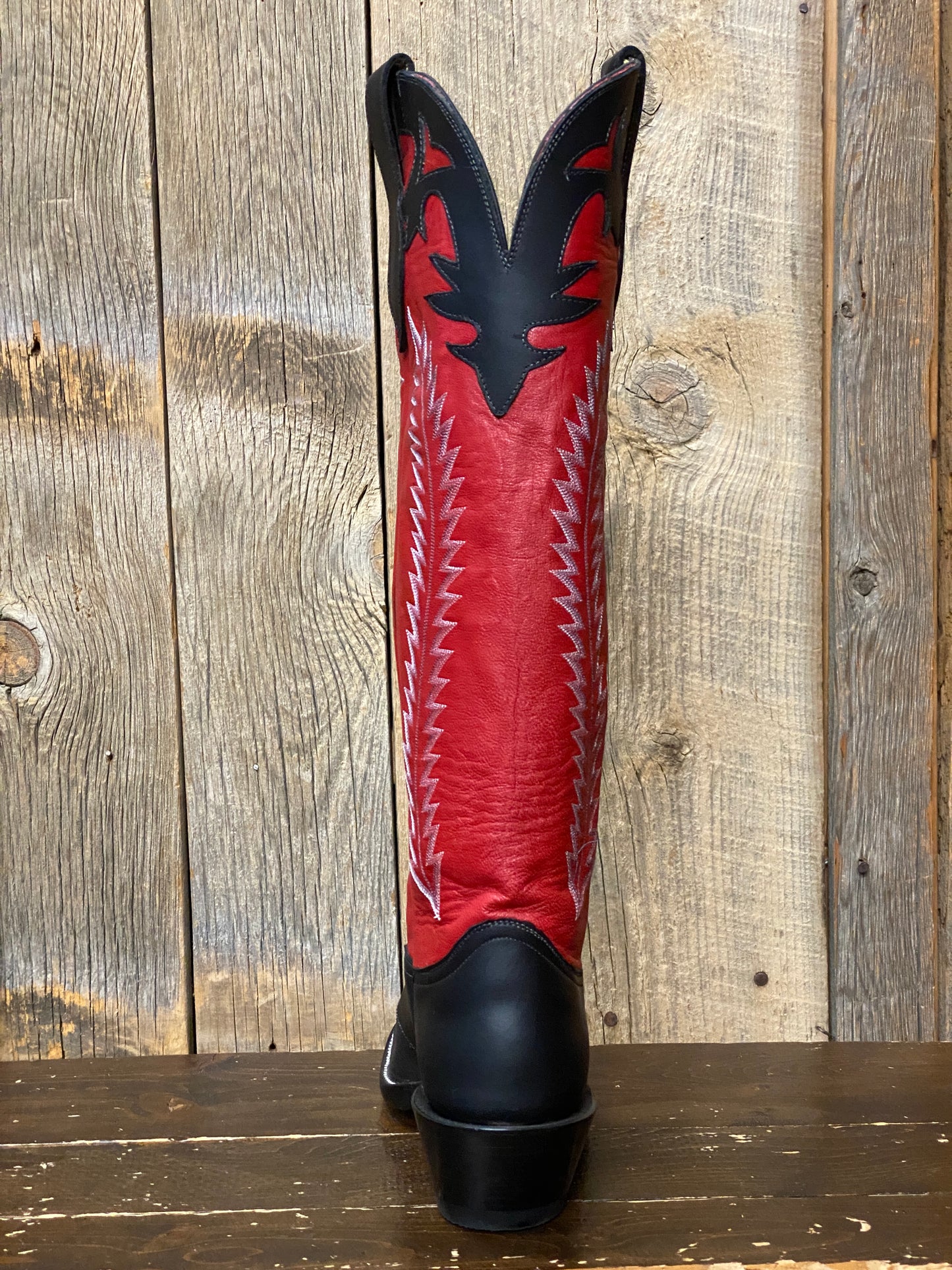 Honcho Solano® Buckaroo Red Glazed Full Grain Leather Tall Top Cowboy Boots