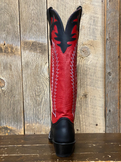 Honcho Solano® Buckaroo Red Glazed Full Grain Leather Tall Top Cowboy Boots