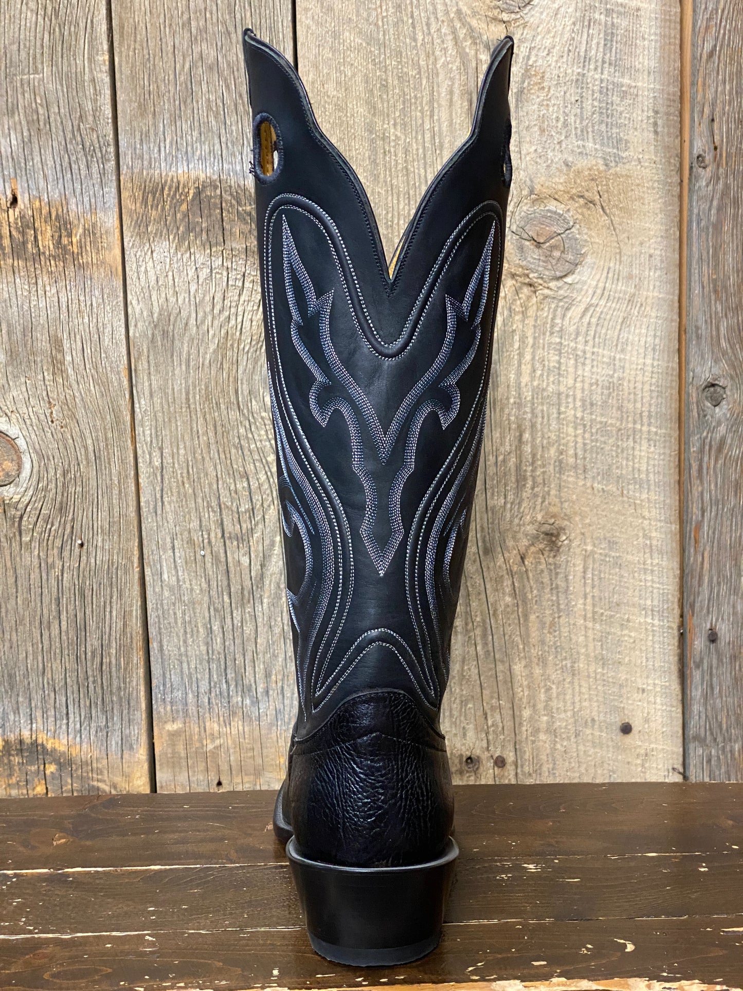 Honcho Solano® Bailando Full Grain Leather Tall Top Cowboy Boots - Black / Brown